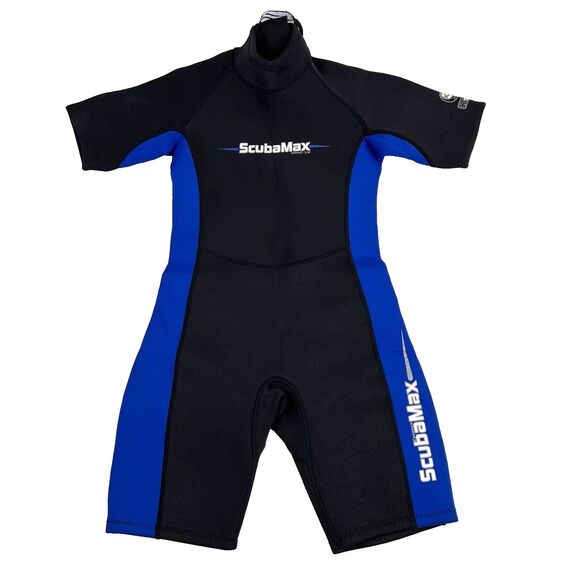 SCUBA MAX Essence Kid's Wet Suit 3mm Jr Diving Snorkeling Short Youth Size 12 - Picture 1 of 8